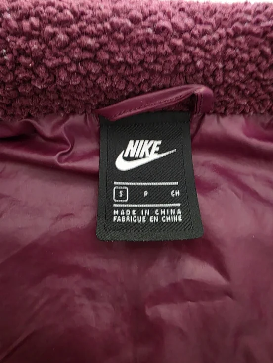 Nike Sportswear Retro Sherpa Fleece Track Jacket, Women's Small, GUC - Burgundy - Picture 7 of 12